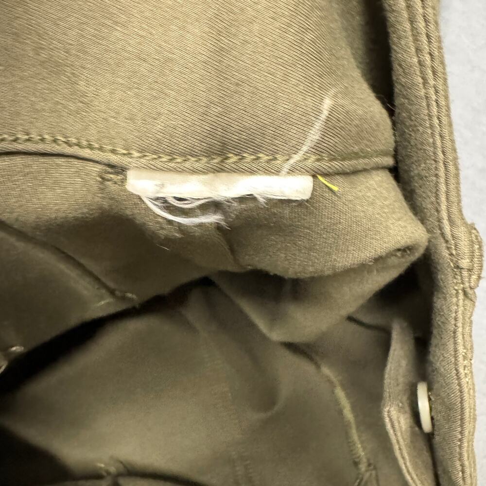 Maeve Colette Pants Womens 30 Olive Green Wide Leg Crop Anthropologie Ponte Knit - Picture 8 of 9